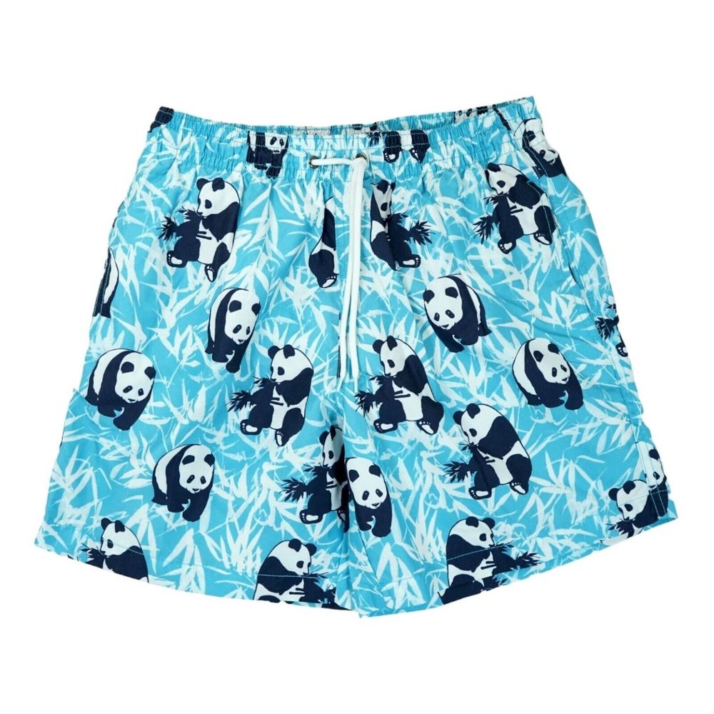Trunks Men's‎ Panda Animal Print Blue Trunks Swimwear Size Medium M